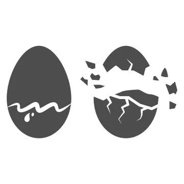 Chocolate egg solid icon, Chocolate festival concept, sweet tasty eggshell sign Stock Illustration