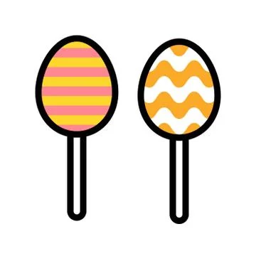 Chocolate egg vector, Easter filled icon editable stroke Illustrazione stock