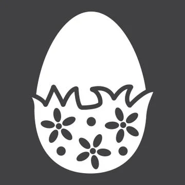 Chocolate egg with wrapper glyph icon, easter Stock Illustration