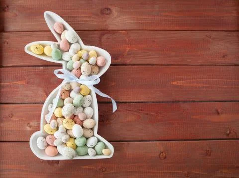 Chocolate eggs for easter Stock Photos