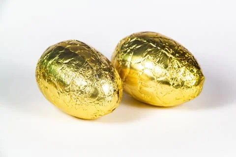 Chocolate eggs for easter Foto stock