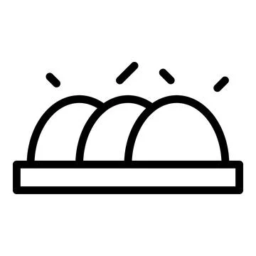 Chocolate eggs icon outline vector. Candy food 스톡 일러스트
