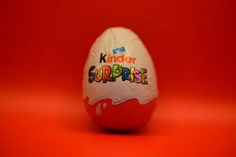 Chocolate eggs from Kinder. Stock Photos