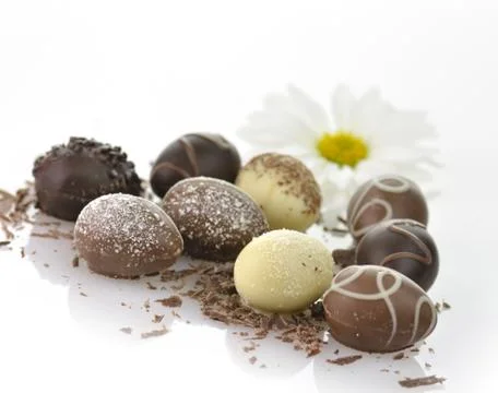 Chocolate eggs Stock Photos