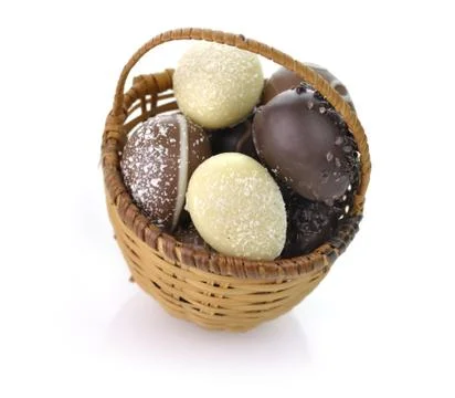 Chocolate eggs Stock Photos