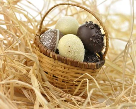 Chocolate eggs Stock Photos