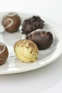 Chocolate eggs Stock Photos