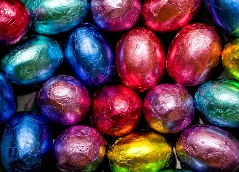 Chocolate eggs Stock Photos