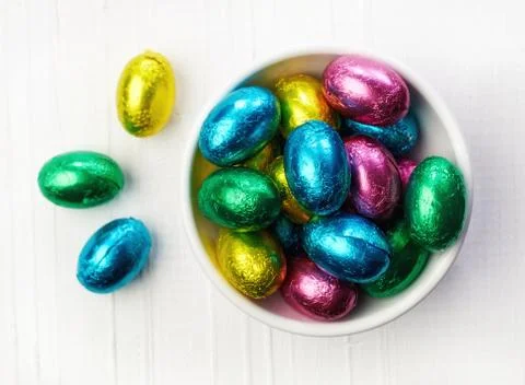 Chocolate eggs Stock Photos