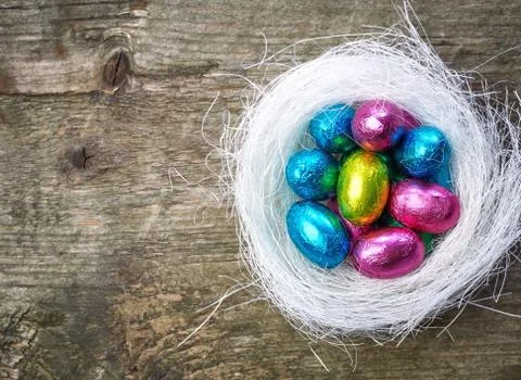 Chocolate eggs Stock Photos