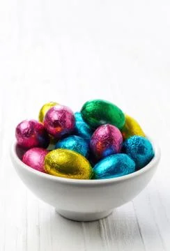 Chocolate eggs Stock Photos