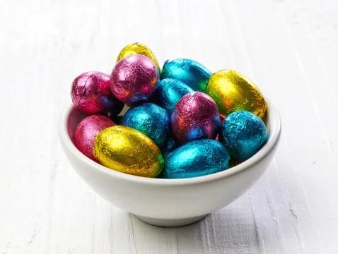 Chocolate eggs Stock Photos