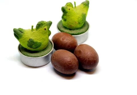 Chocolate eggs Stock Photos