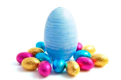 Chocolate eggs Stock Photos