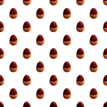 Chocolate eggs seamless pattern for easter design Illustrazione stock