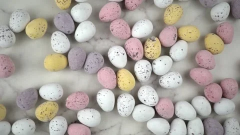 Chocolate Eggs Slow Motion Stock Footage 150276927