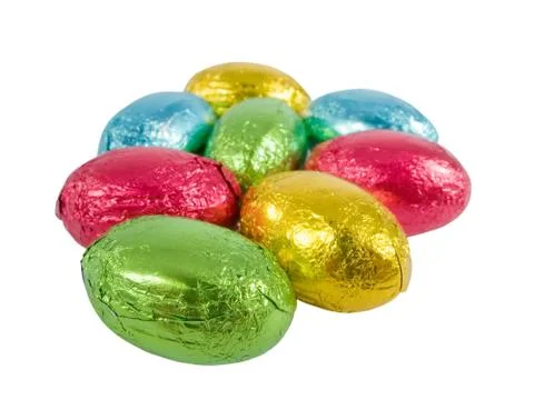 Chocolate eggs. Traditional Easter sweet. Stock Photos