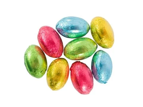 Chocolate eggs. Traditional Easter sweet. Stock Photos