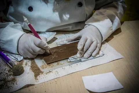Chocolate with an Engraved Message Stock Photos