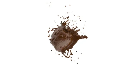 Chocolate explosion on white background Stock Footage 118600797