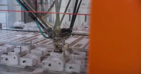 Chocolate factory machine Stock Footage 104001816