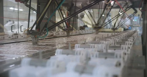 Chocolate factory machine Stock Footage 104002034