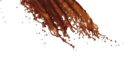 Chocolate falling HD 1080, Loopable. Alpha. Stock Footage 1130748