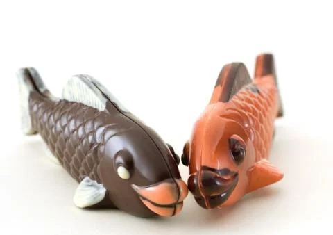 Chocolate fish Stock Photos