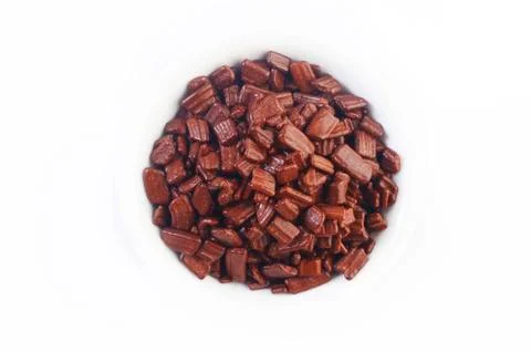 Chocolate flake on white Stock Photos