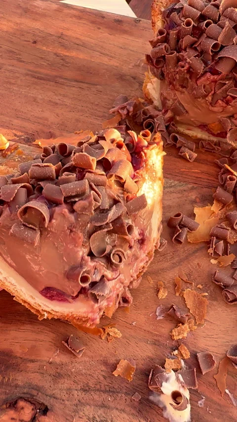 Chocolate flan pastry Stock Footage 340175773