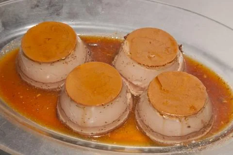 Chocolate Flan Stock Photos