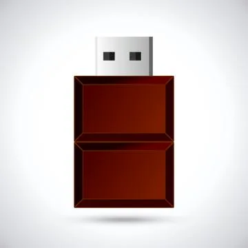 Chocolate flash drive Stock Illustration