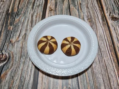 Chocolate flavored cookies Foto stock