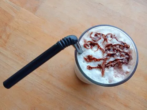 Chocolate float, cafe, table Stock-Fotos