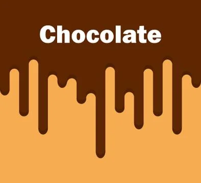 Chocolate the flowing-down. Stock Illustration