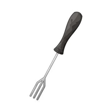 Chocolate fork illustration イラスト素材