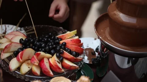 Chocolate fountain Video stock 55876367