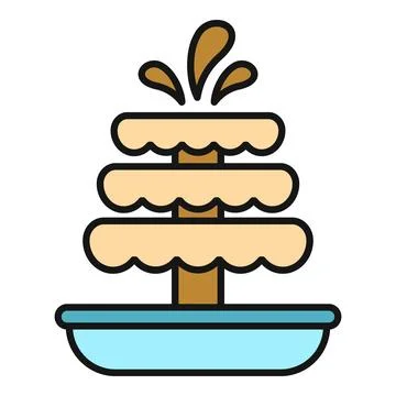 Chocolate fountain vector icon representing dessert indulgence Stock Illustration