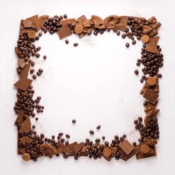 Chocolate frame. Stock Photos
