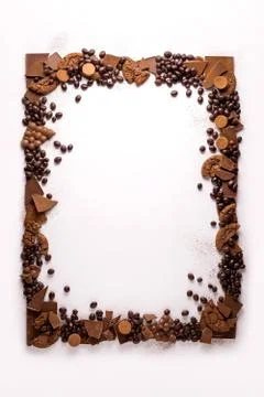 Chocolate frame. Stock Photos