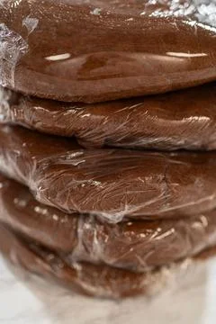 Chocolate Ginger Sugar Cookie Dough for Baking Stock Photos