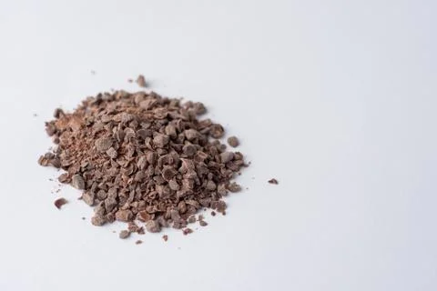 Chocolate Granules Side View Foto stock