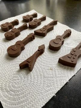 Chocolate guitars  Foto stock
