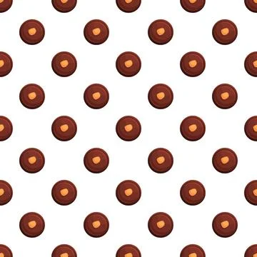 Chocolate hazelnut candy seamless pattern design Illustrazione stock