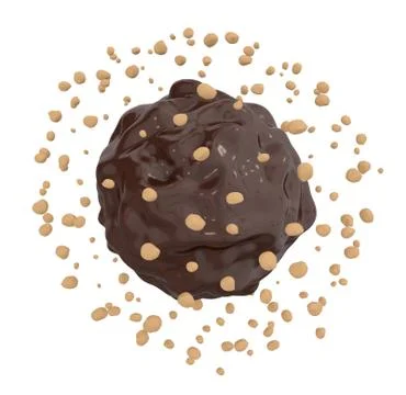 Chocolate with hazelnuts 스톡 일러스트