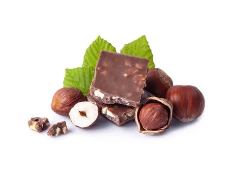 Chocolate with hazelnuts Foto stock
