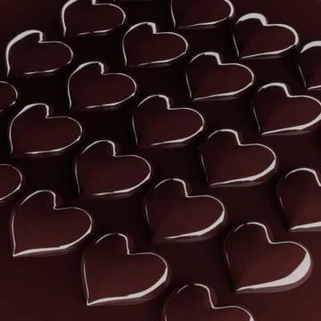 Chocolate heart candy. Stock Illustration