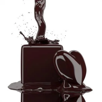 Chocolate heart candy. Illustrazione stock