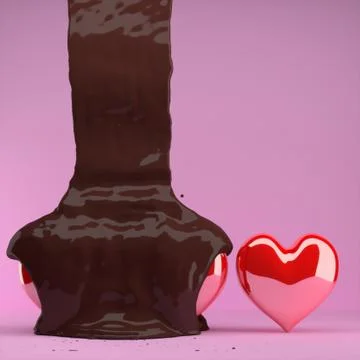 Chocolate heart. Stock Illustration