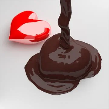 Chocolate heart. Stock Illustration